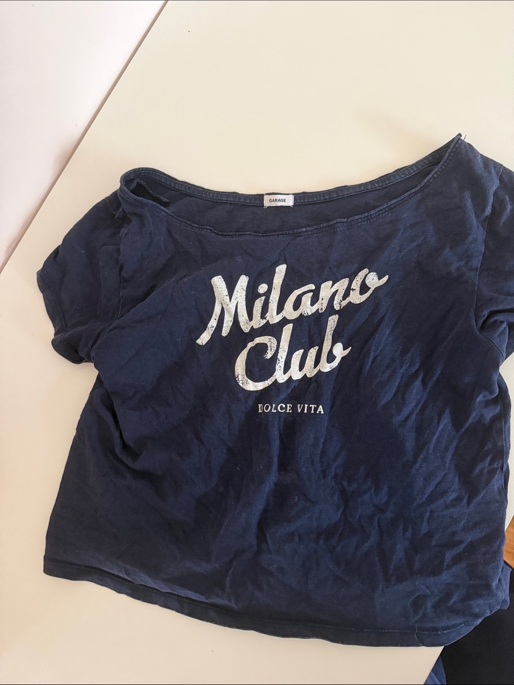 Garage Kids Navy 'Milano Club' Graphic Tee